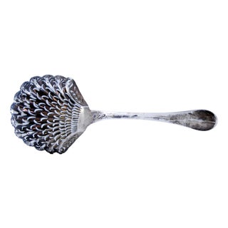 Shell-Shaped Silver Sprinkling Spoon For Sale