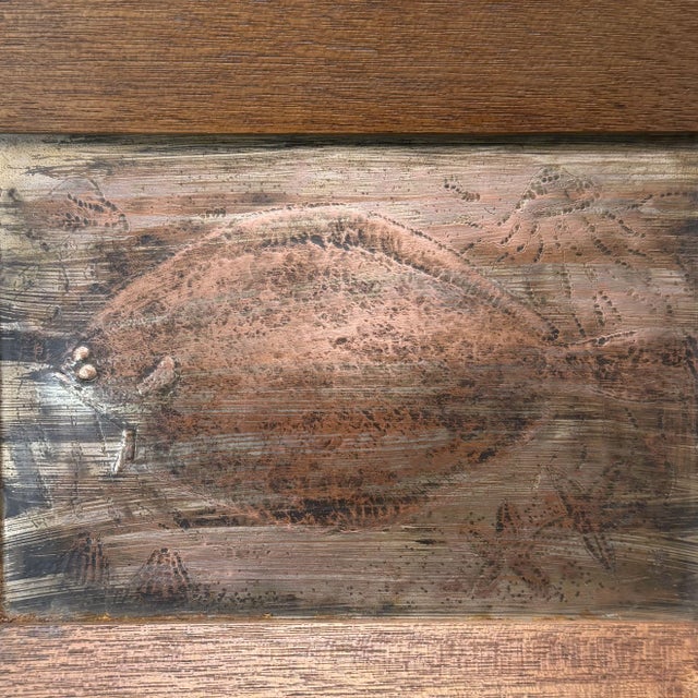 1950s Japanese Copper Relief with Sea Life Motif, 1950s For Sale - Image 5 of 14