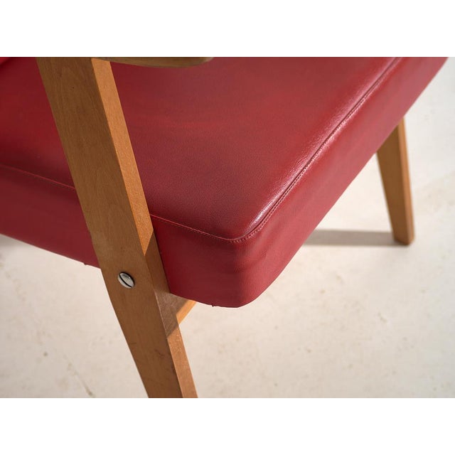Set of Vintage Red Armchairs, 1960s. Set of 2 For Sale - Image 12 of 17
