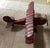 Red Large Vintage Handcrafted Wooden Biplane Model — 28″ Long X 30″ Wingspan For Sale - Image 8 of 10