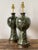 This striking pair of mid-century modern table lamps showcases the era's fascination with organic forms and experimental...