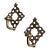 Set of 2 Moroccan Solid Brass Wall Mounted Towel Robe Hooks For Sale