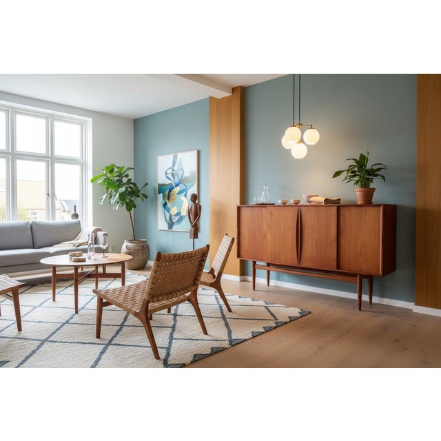 Danish Sideboard in Teak with Sliding Doors, 1960s For Sale - Image 12 of 16