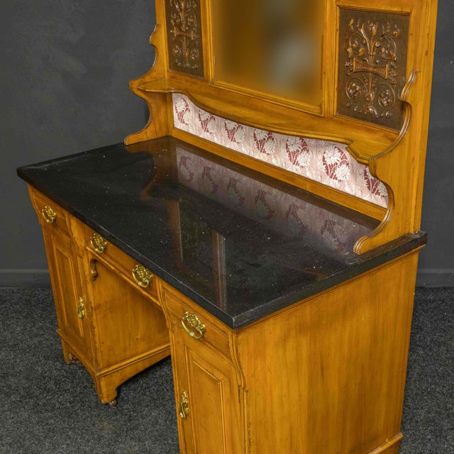 Stone Edwardian Washstand in Granite, 1890s For Sale - Image 7 of 12