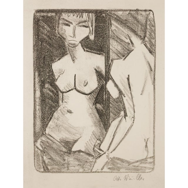 Otto Mueller, Female Nude in Front of a Mirror, 1924, Lithograph For Sale - Image 7 of 7