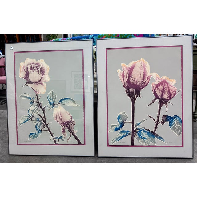 1990s Original Signed Numbered Catherine O'Connor "Fresh Cuts I" and "Fresh Cuts Ii" Framed Prints - Set of 2 For Sale - Image 4 of 12