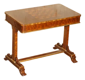 Victorian Game Table in Walnut and Hardwood