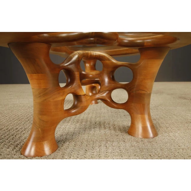 California Craftsman Freeform Cocktail Table by Craig Lauterbach, 1980, Signed For Sale - Image 16 of 18