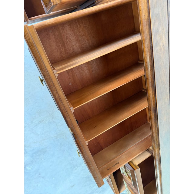 1970 Henredon Traditional English Brutalist Style Folio Nine-Drawer Triple Dresser For Sale - Image 10 of 17