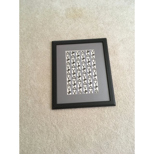 1990s Japanese Washi Paper Muromachi Chiyogami Print, Framed For Sale - Image 13 of 13