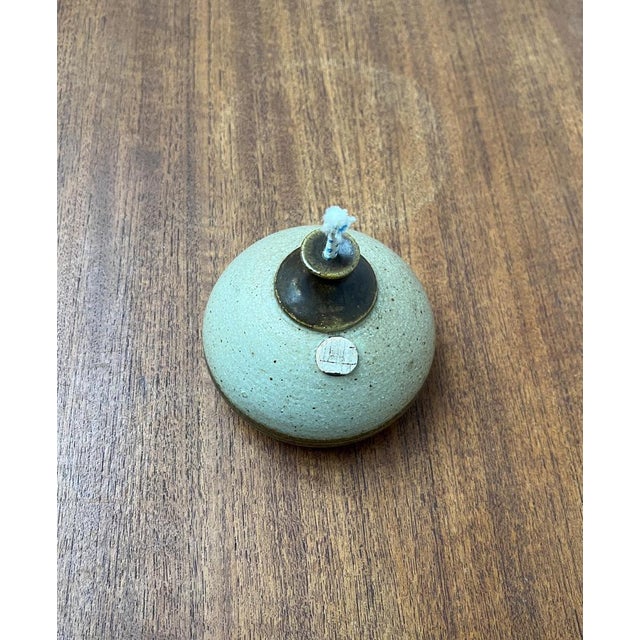 Mid-Century Modern Mid-Century Danish Studio Pottery Oil Lamp from Bjergard, 1960s For Sale - Image 3 of 15