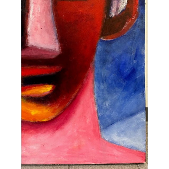 “Untitled” Acrylic Portrait on Canvas Portrait Painting by Judy Gittelsohn - For Sale - Image 4 of 7