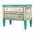 Vintage Regency Faux Painted Malachite Mirrored Chest of Drawers For Sale