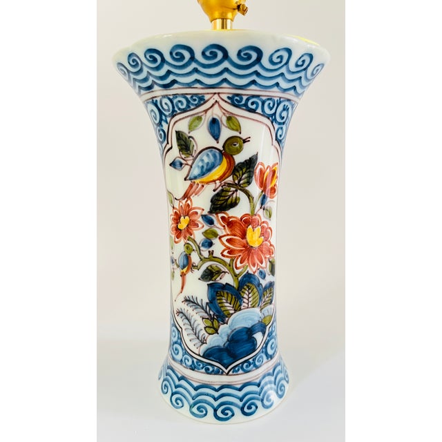 Antique Table Lamp from Royal Tichelaar Makkum, 1930, Set of 2 For Sale - Image 4 of 8