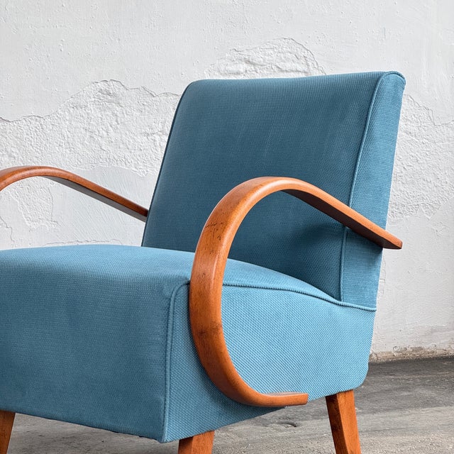 H-410 Lounge Chairs attributed to Jindrich Halabala for Up Závody, 1930s, Set of 2 For Sale - Image 3 of 11