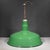 Set of Two Benjamin 16" Enameled Porcelain Green Industrial Pendant Lights c.1950 For Sale - Image 9 of 11