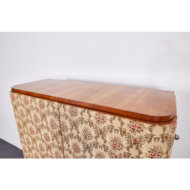 Art Deco Cherrywood and Tapestry Wardrobe attributed to Josef Frank, Austria, 1930s For Sale - Image 13 of 18