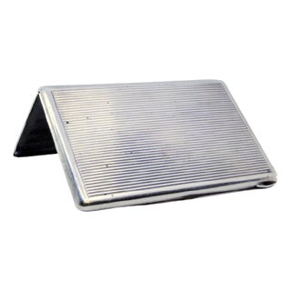 Fluted Silver Cardboard Box For Sale