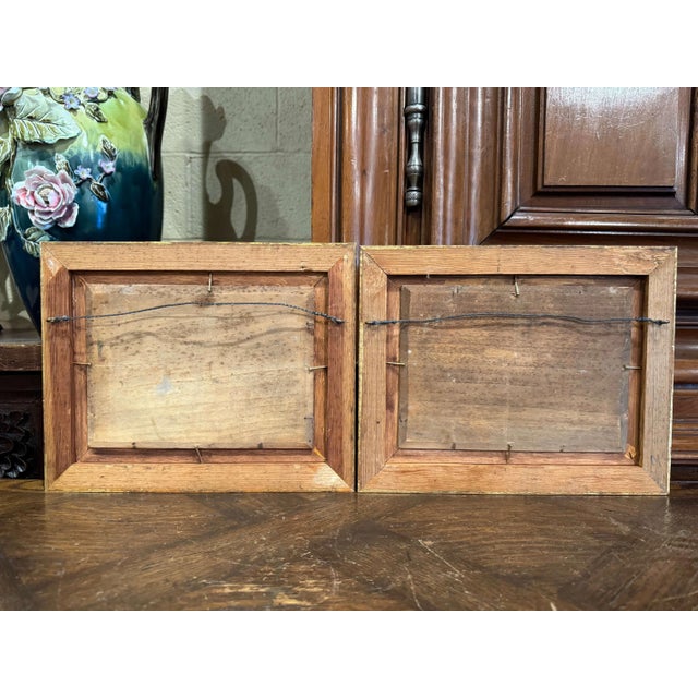 Pair of Early 20th Century French Village Landscape Paintings Signed F. Blanco For Sale - Image 10 of 11
