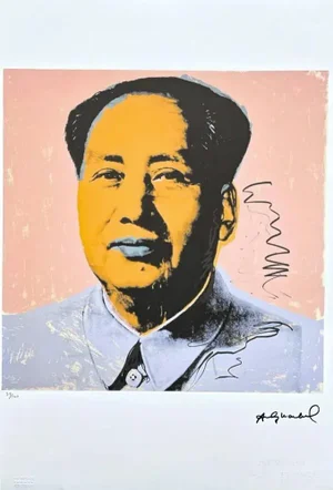 After Andy Warhol, Mao Zedong Yellow, 1980s, Lithograph