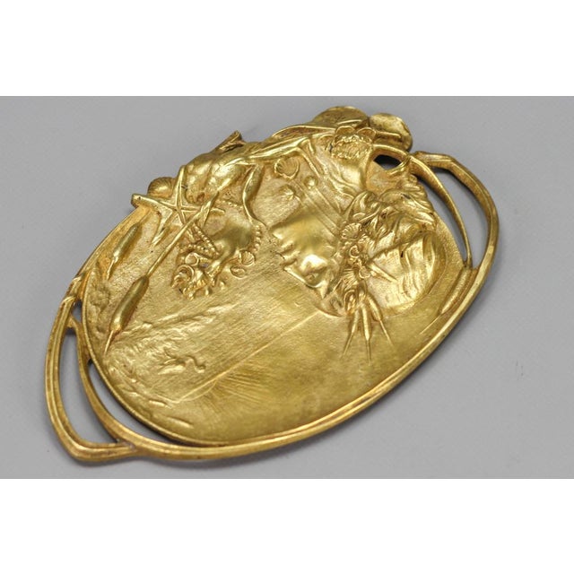 1920s Art Nouveau French Bronze Card Tray, 1920s For Sale - Image 5 of 18