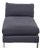 Cb2 Modern Dark Gray Chaise Lounge Sofa For Sale