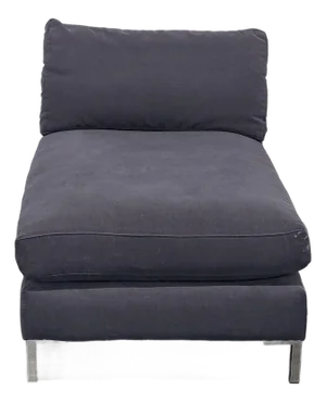 Cb2 Modern Dark Gray Chaise Lounge Sofa