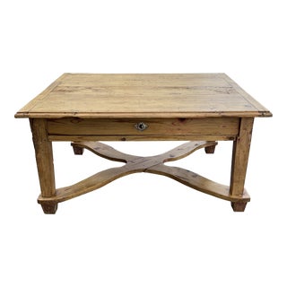 19th Century English Pine Coffee Table For Sale