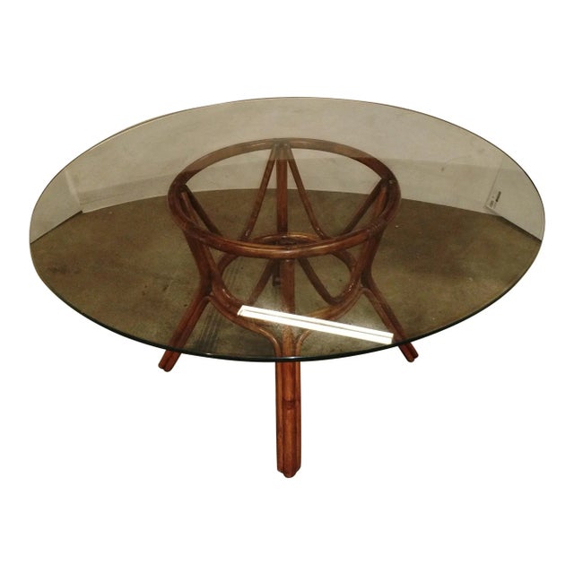 1980s Bamboo Bentwood Indoor Dining Set For Sale - Image 4 of 5