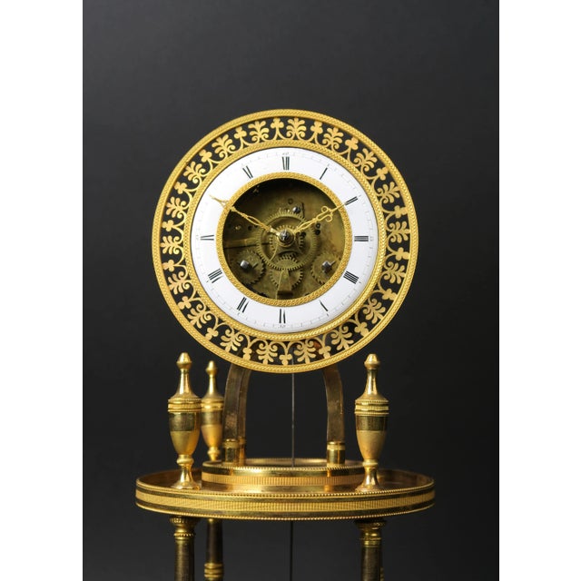 French French Empire Gilt Bronze Mantel Clock, Circa 1810 For Sale - Image 3 of 7