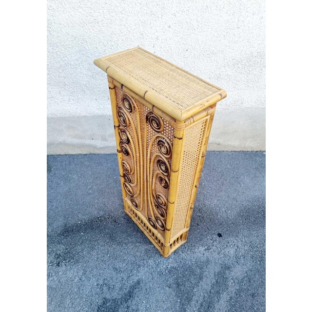 Wood Mid-Century Bamboo and Rattan Radiator Cover by Franco Albini, 1960s For Sale - Image 7 of 13