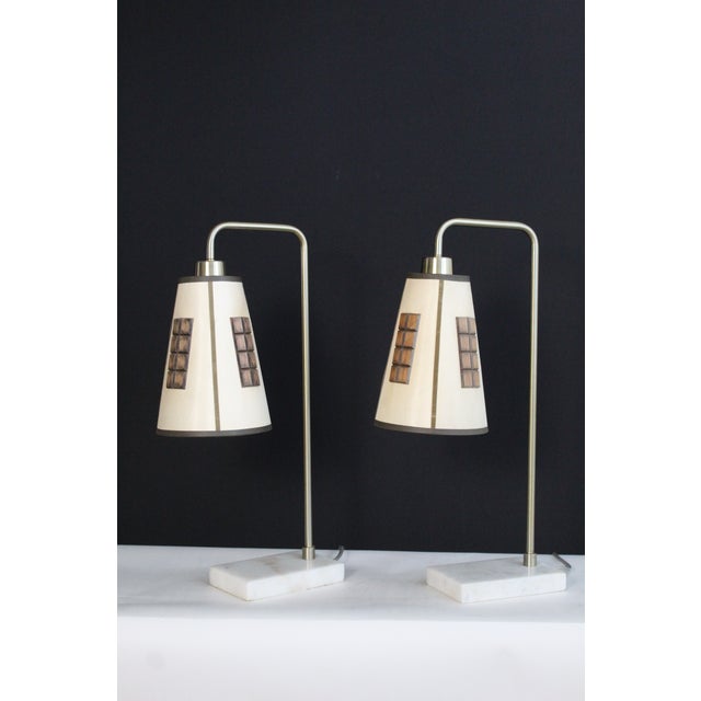 Brass Mid 20th Century Gerald Thurston Style Table Lamps - a Pair For Sale - Image 8 of 10