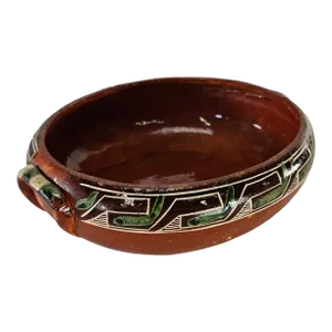 Tlaquepaque Mexican Redware Pottery Oval Serving Dish