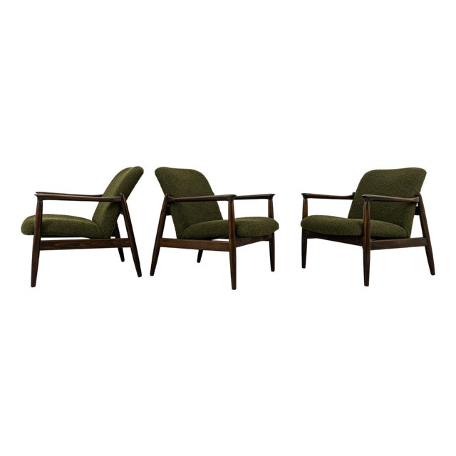 GFM-64 Armchairs by Edmund Homa, 1960s, Set of 3 For Sale