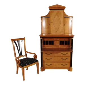 Thomasville Grand Classics Beidermeier Abbatante Secretary Desk & Arm Chair