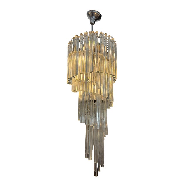 Cascade Chandelier in Murano Glass attributed to Paolo Venini for Venini, Italy, 1960 For Sale - Image 14 of 17