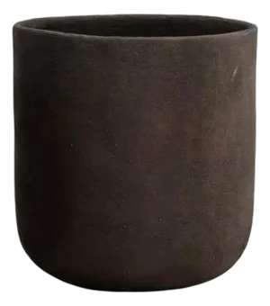 Modern Outdoor Dark Cocoa Composite Planter Medium