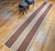 American Vintage American Rag Runner, Handwoven Stripe Pattern, Tan, Green & Magenta, 3x13 For Sale - Image 3 of 12