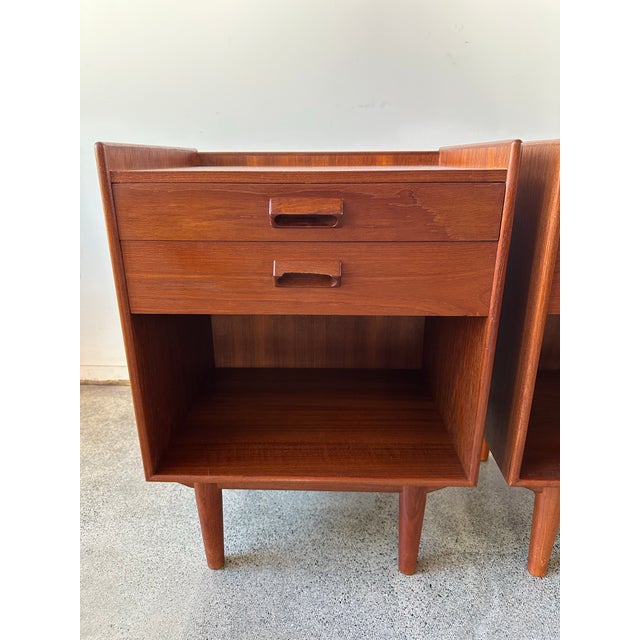 Mid-Century Modern 1960s Borge Mogensen for Povl Dinesen Mid Century Modern Nightstands, A Pair For Sale - Image 3 of 12