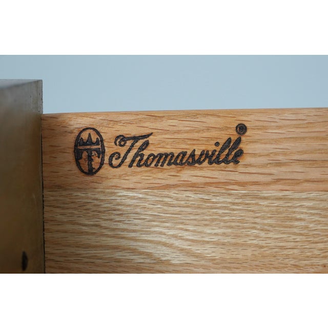 Thomasville Oak 6 Drawer High Chest For Sale - Image 15 of 16