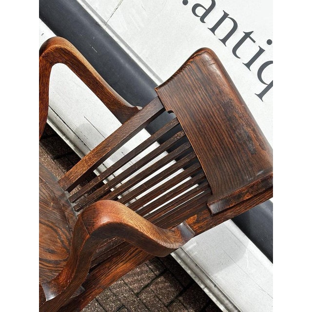 Edwardian Oak Desk Chair For Sale - Image 5 of 7