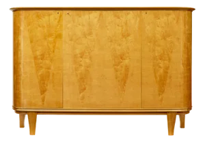 Mid-Century Scandinavian Birch Inlaid Sideboard, 1950s