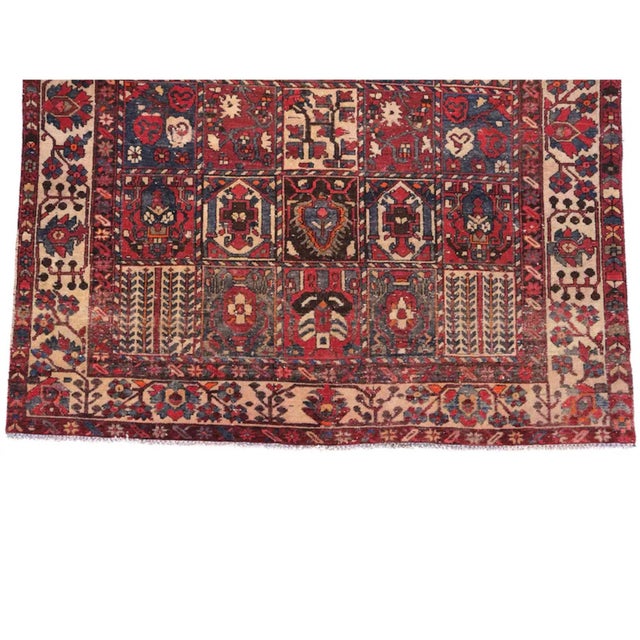 Vintage Persian Bakhtiari Kheshti Rug, 6’7” X 6’8” For Sale - Image 4 of 11