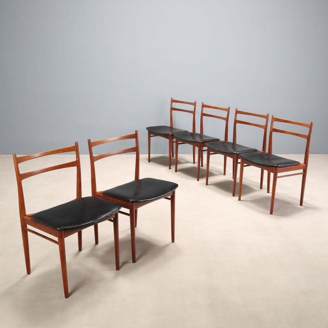 Vintage Danish Chairs by Henry Rosengren Hansen for Brande Møbelindustri, 1960s, Set of 6 For Sale - Image 12 of 12