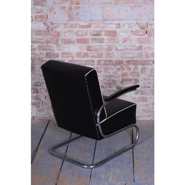 Bauhaus Armchair in Chrome attributed to W. Gispen for Mücke-Melder, Czech, 1930s For Sale - Image 6 of 13