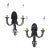 Antique Ebonized Bronze & Brass Figural Indian Chief Wall Sconces C1920 - a Pair For Sale