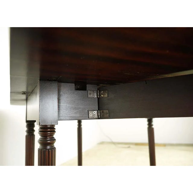 Restored Antique Mahogany Drop Leaf Dining Table For Sale - Image 9 of 9