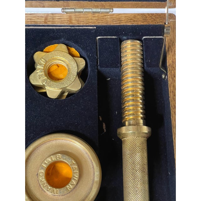 1980’s Ivanko 22 Karat Gold Plated Weight Set For Sale In Palm Springs - Image 6 of 13