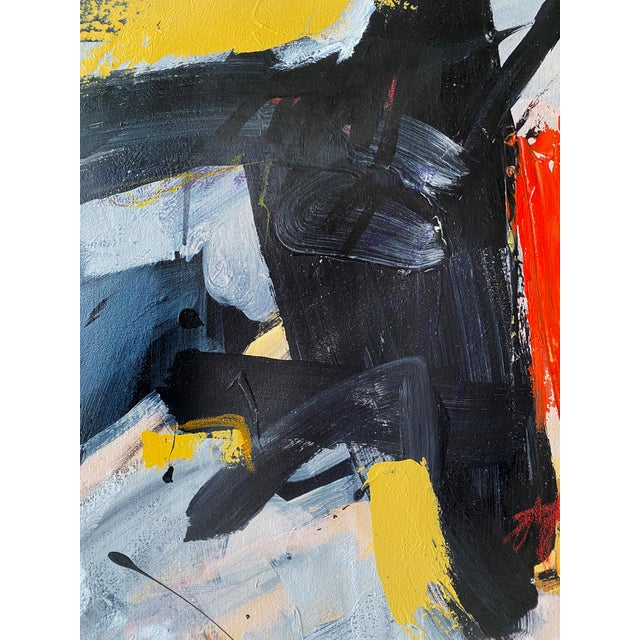 Abstract Yellow Breeze by Robbie Kemper For Sale - Image 3 of 6