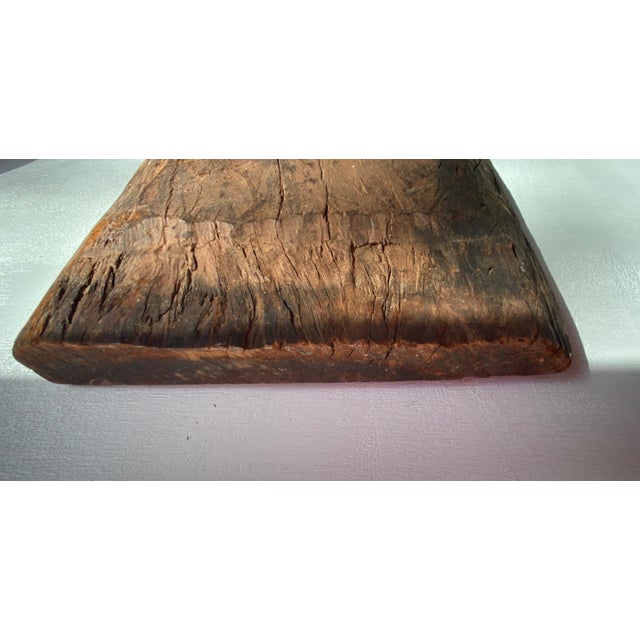 Mid-Century Collected South Indian Teak Architectural Door Lintel Relief Panel – 30" For Sale - Image 12 of 16